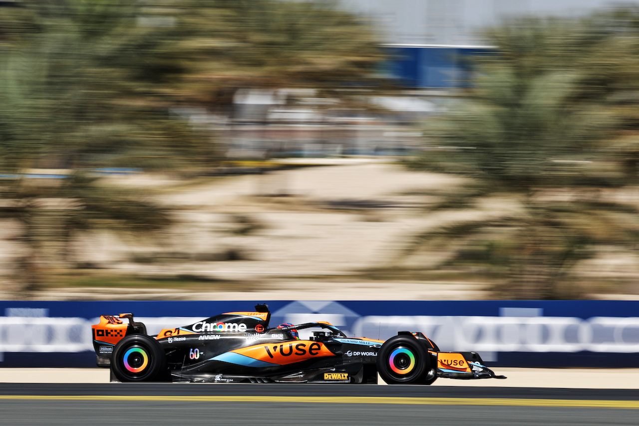 Oscar Piastri (AUS) McLaren MCL60.
23.02.2023. Formula 1 Testing, Sakhir, Bahrain, Day One.
- www.xpbimages.com, EMail: requests@xpbimages.com © Copyright: Bearne / XPB Images