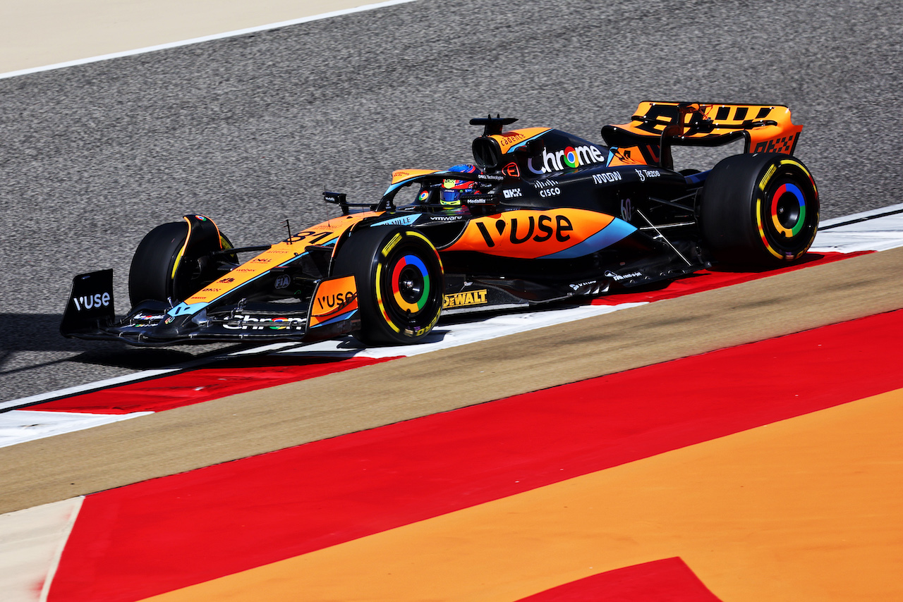 Oscar Piastri (AUS) McLaren MCL60.
23.02.2023. Formula 1 Testing, Sakhir, Bahrain, Day One.
- www.xpbimages.com, EMail: requests@xpbimages.com © Copyright: Moy / XPB Images
