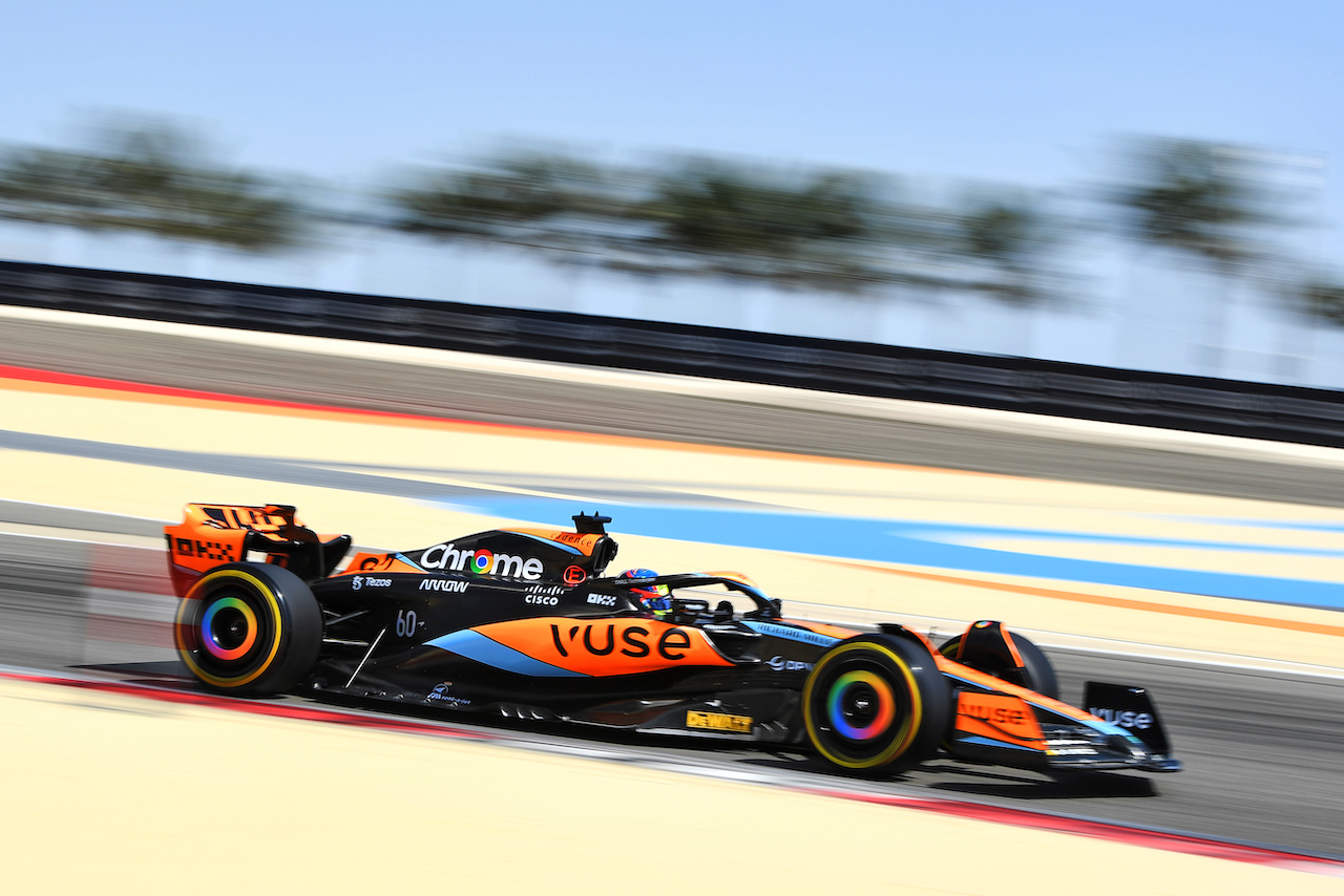 Oscar Piastri (AUS) McLaren MCL60.
23.02.2023. Formula 1 Testing, Sakhir, Bahrain, Day One.
- www.xpbimages.com, EMail: requests@xpbimages.com © Copyright: Price / XPB Images