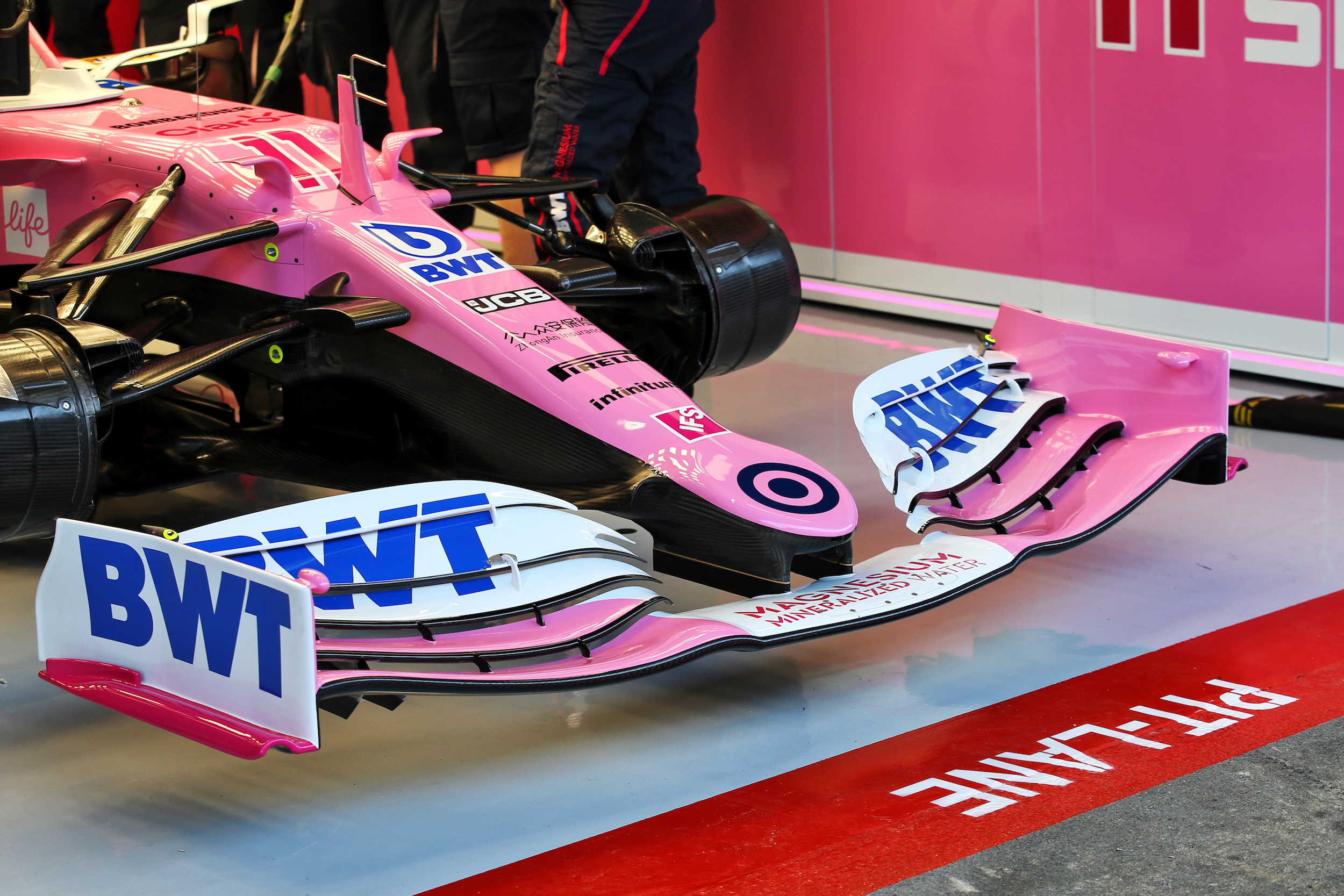 Racing Point F1 Team RP20 front wing detail.
19.02.2020. Formula One Testing, Day One, Barcelona, Spain. Wednesday.
- www.xpbimages.com, EMail: requests@xpbimages.com © Copyright: Batchelor / XPB Images