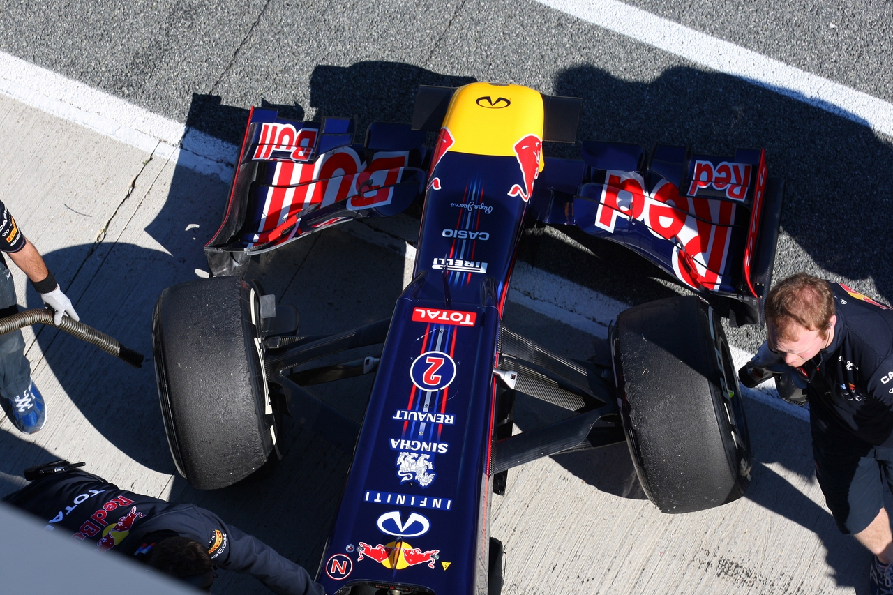 07.02.2012 Jerez, Spain,
Mark Webber (AUS), Red Bull Racing front wing - Formula 1 Testing, day 1 - Formula 1 World Championship 