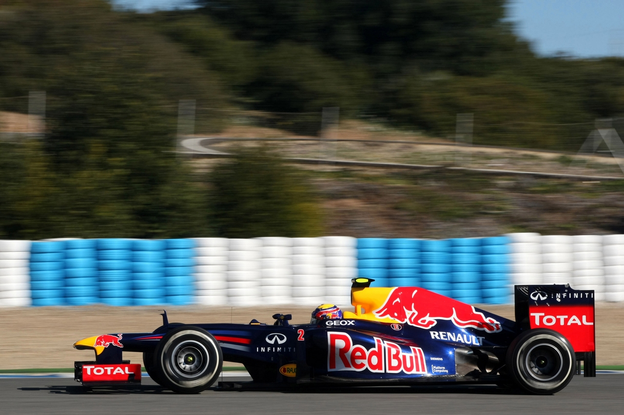 07.02.2012 Jerez, España, Mark Webber (AUS), Red Bull Racing - Pruebas de Fórmula 1, día 1 - Campeonato Mundial de Fórmula 1