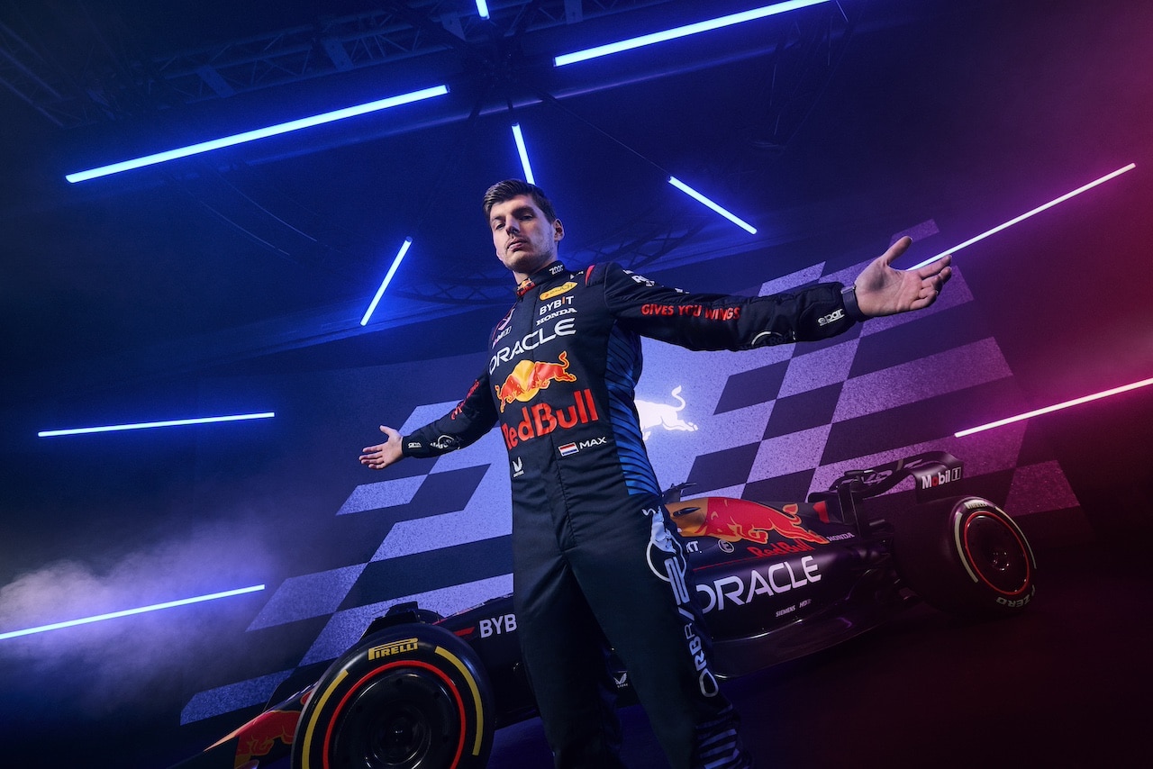 Max Verstappen poses for a portrait during Red Bull Racing 2024 Season Launch RB20 in London, UK on January 30, 2024 // Will Cornelius / Content Pool // SI202402140473 // Usage for editorial use only // 