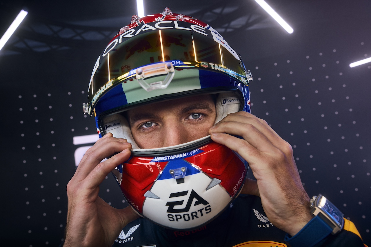 Max Verstappen poses for a portrait during Red Bull Racing 2024 Season Launch RB20 in London, UK on January 30, 2024 // Will Cornelius / Content Pool // SI202402140483 // Usage for editorial use only // 