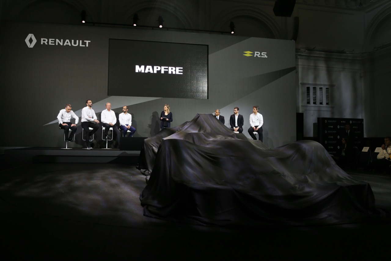 (L to R): Bob Bell (GBR) Renault Sport F1 Team Chief Technical Officer with Cyril Abiteboul (FRA) Renault Sport F1 Managing Director; Jerome Stoll (FRA) Renault Sport F1 President; Thierry Koskas, Renault Executive Vice President of Sales and Marketing; Louise Ekland (GBR); Mandhir Singh, Castol COO; Tommaso Volpe, Infiniti Global Director of Motorsport;Pepijn Richter, Microsoft Director of Product Marketing. 
21.02.2017.
