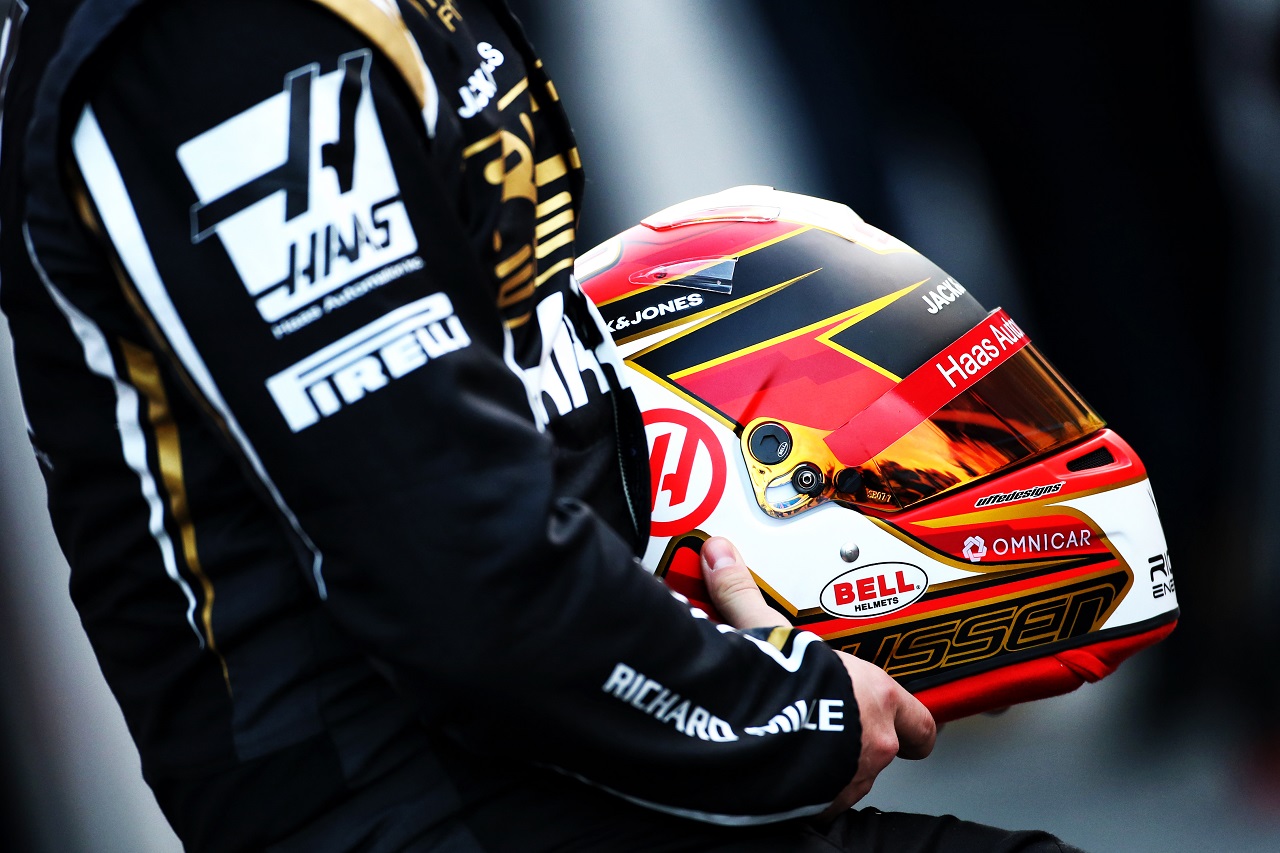 The helmet of Kevin Magnussen (DEN) Haas F1 Team.
18.02.2019.
