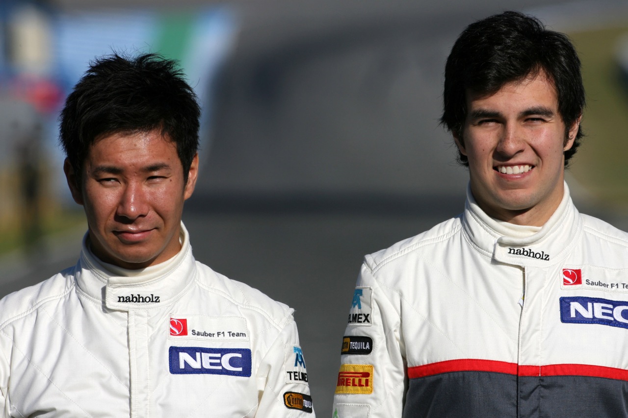 Kamui Kobayashi (JAP), Sauber F1 Team and Sergio Perez (MEX), Sauber F1 Team  - Sauber C31 Ferrari Launch 