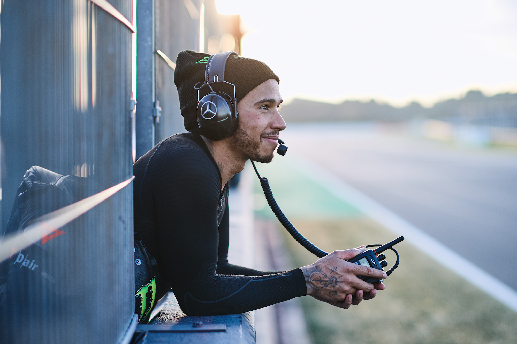 VALENCIA, SPAIN - DECEMBER 09: Atmosphere during the #LH44VR46 test at Ricardo Tormo circuit of Valencia on December 09, 2019 in Valencia, Spain.
Lewis Hamilton and Valentino Rossi swapped their respective machinery in an unprecedented test between two motorsport icons.
Photo by Guido De Bortoli/Getty Images for Monster Energy)