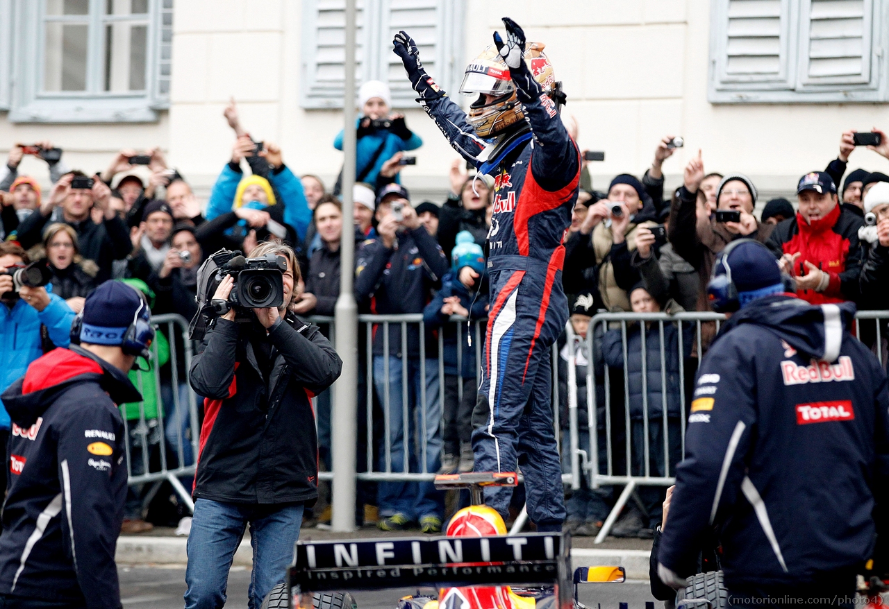 Sebastian Vettel Red Bull Show Run in Graz, Austria 01 Dicembre 2012