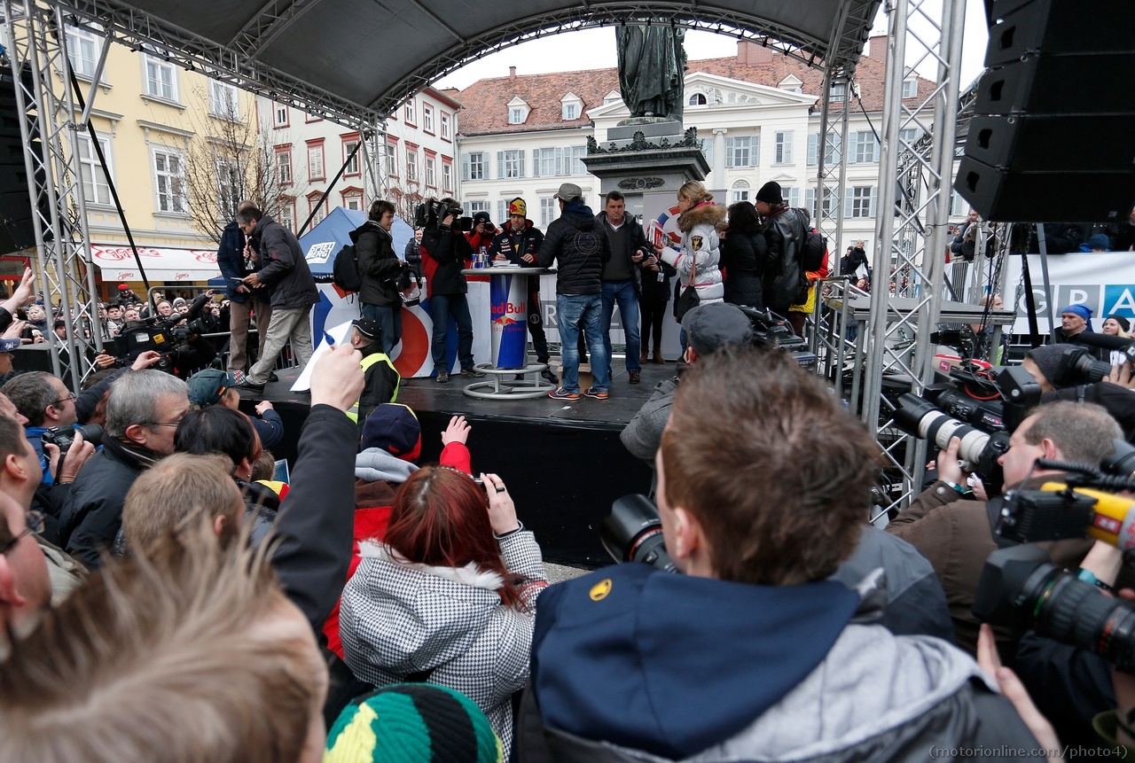 Sebastian Vettel Red Bull Show Run in Graz, Austria 01 Dicembre 2012
