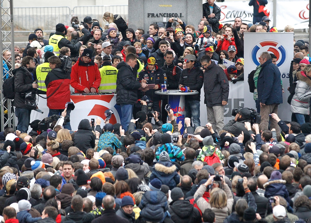 Sebastian Vettel Red Bull Show Run in Graz, Austria 01 Dicembre 2012
