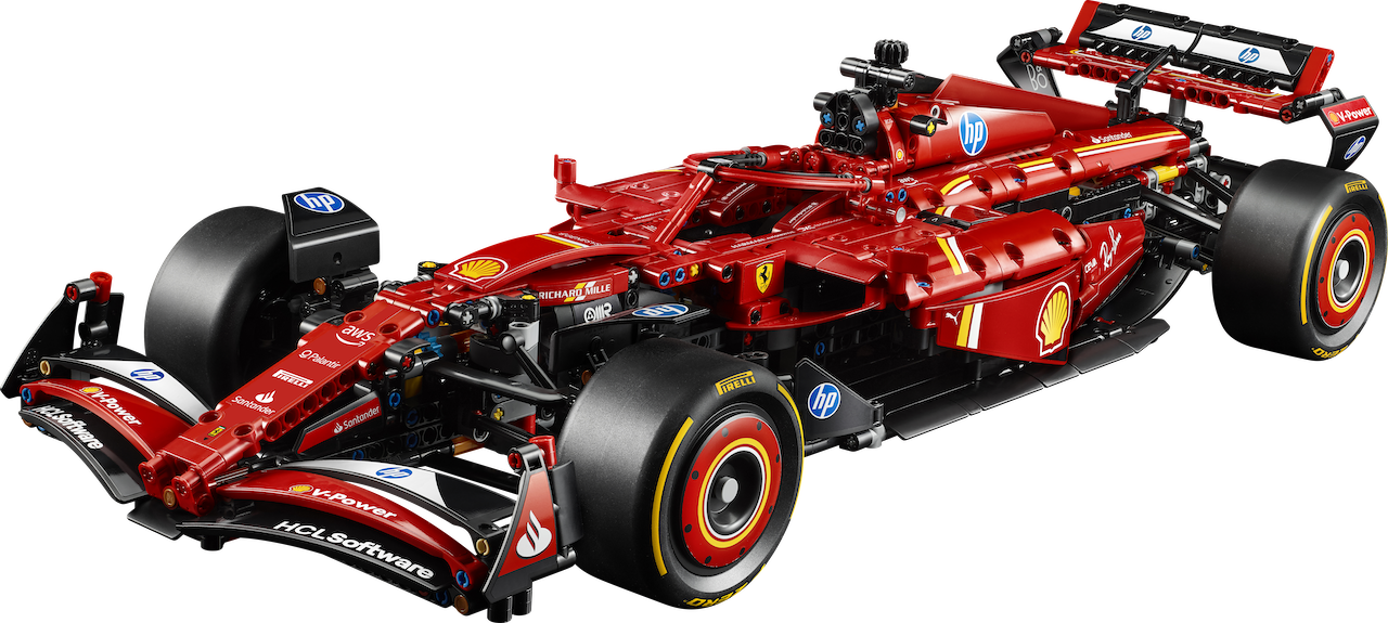 Set Lego SF-24 e replica vettura Lego Store San Babila (Milano)