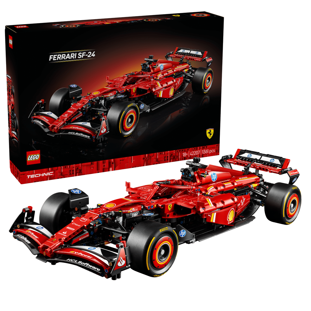 Set Lego SF-24 e replica vettura Lego Store San Babila (Milano)