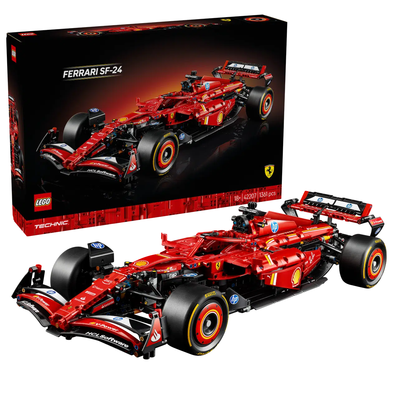 Set Lego SF-24 e replica vettura Lego Store San Babila (Milano)