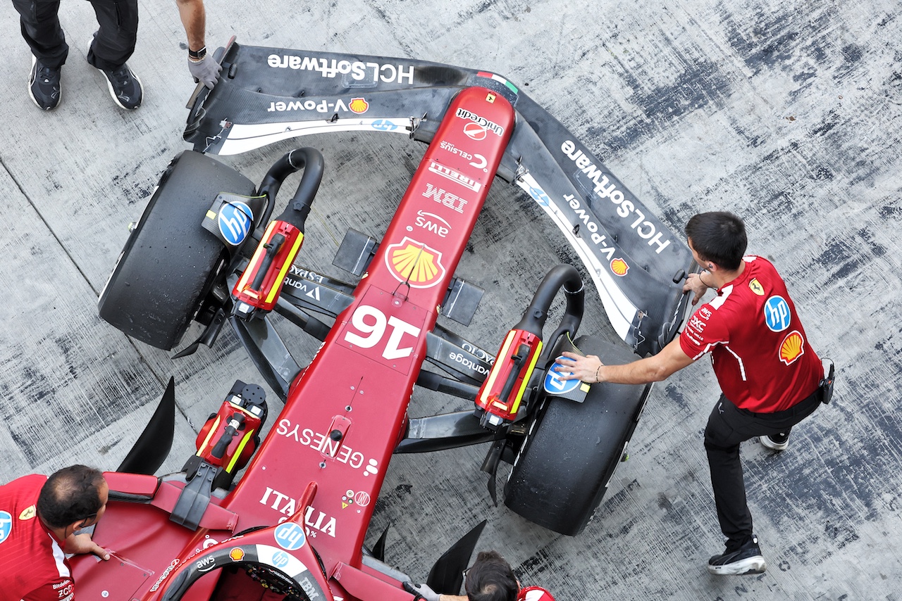 Charles Leclerc (MON) Ferrari SF-25 - front wing.
09.12.2025. Formula 1 Testing, Yas Marina Circuit, Abu Dhabi, Tuesday.
- www.xpbimages.com, EMail: requests@xpbimages.com © Copyright: Bearne / XPB Images