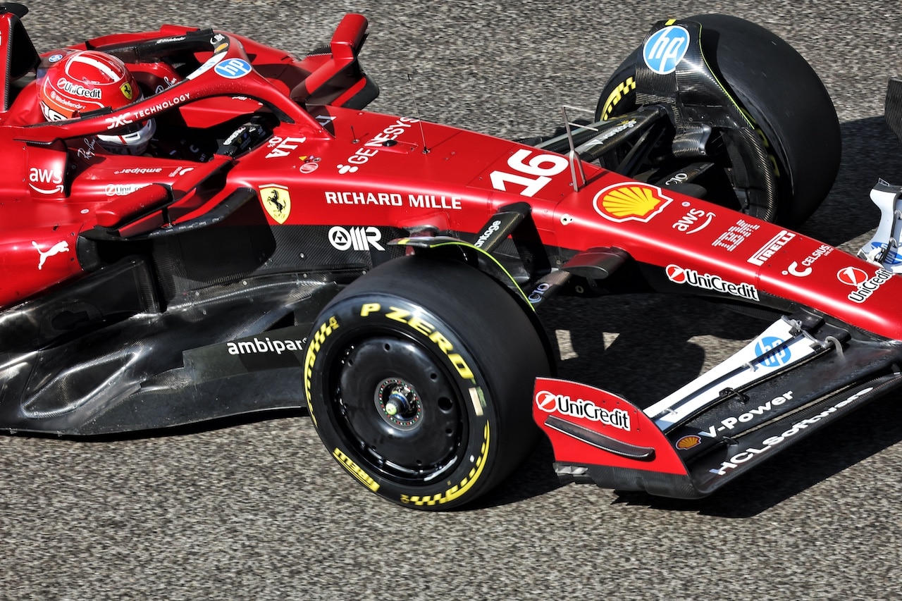 Charles Leclerc (MON) Ferrari SF-25 - front wing.
09.12.2025. Formula 1 Testing, Yas Marina Circuit, Abu Dhabi, Tuesday.
- www.xpbimages.com, EMail: requests@xpbimages.com © Copyright: Bearne / XPB Images