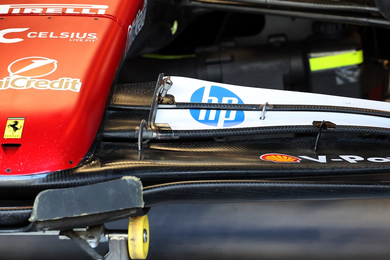 Charles Leclerc (MON) Ferrari SF-25 - front wing detail.
09.12.2025. Formula 1 Testing, Yas Marina Circuit, Abu Dhabi, Tuesday.
- www.xpbimages.com, EMail: requests@xpbimages.com © Copyright: Charniaux / XPB Images