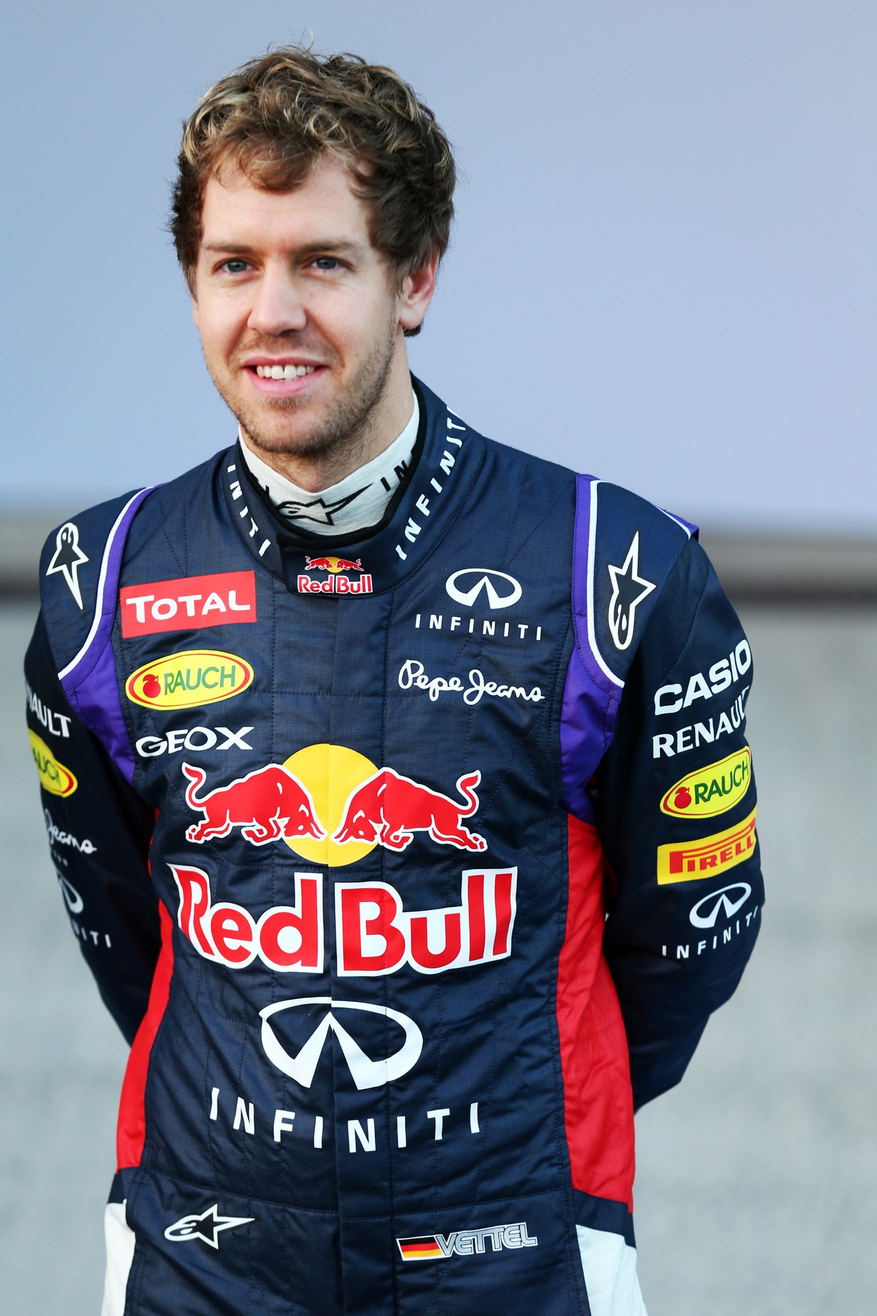 Sebastian Vettel (GER) Red Bull Racing at the unveiling of the new Red Bull Racing RB10.
28.01.2014. Formula One Testing, Day One, Jerez, Spain.