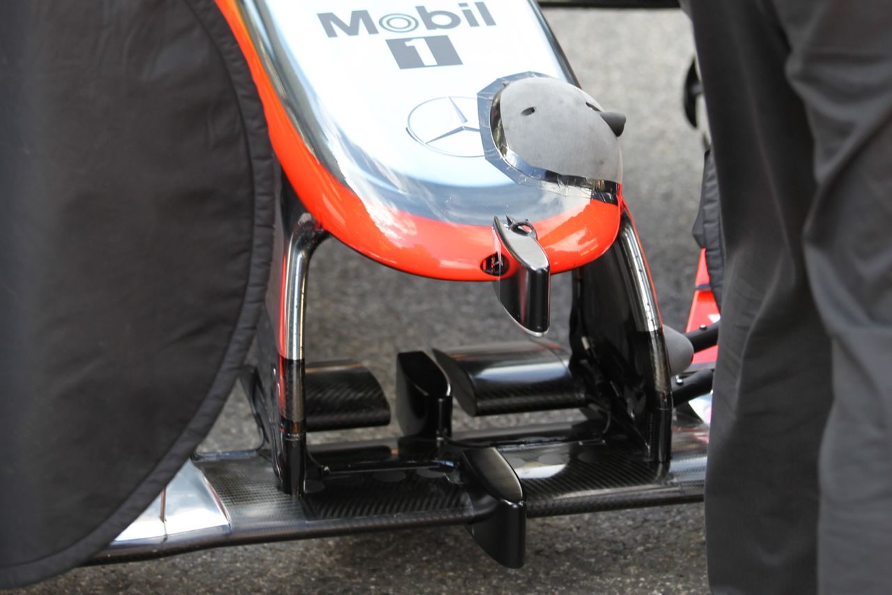 Mclaren testing parts on front wing 
02.05.2012. Formula 1 World Championship, Testing, Mugello, Italy 
 