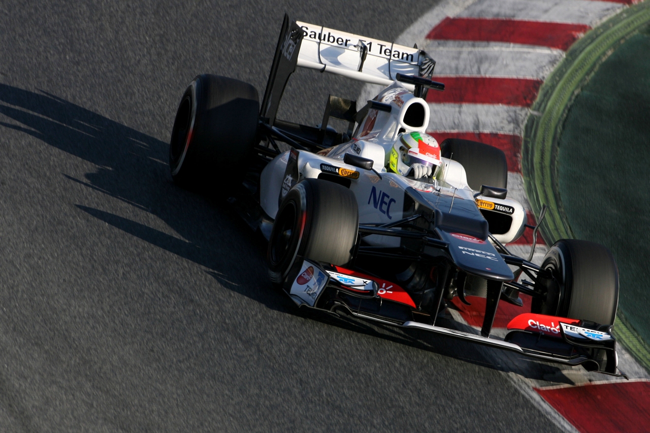 21.02.2012, Barcelona, Spain,
Sergio Perez (MEX), Sauber F1 Team   - Formula 1 Testing, day 1 - Formula 1 World Championship 