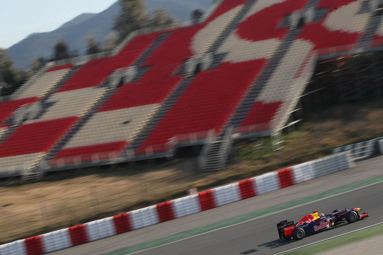 21.02.2012, Barcelona, Spain,
Sebastian Vettel (GER), Red Bull Racing   - Formula 1 Testing, day 1 - Formula 1 World Championship 