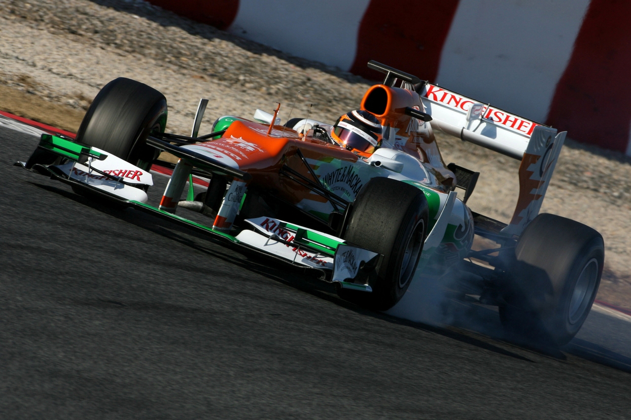 21.02.2012, Barcelona, Spain,
Nico Hulkenberg (GER), Sahara Force India Formula One Team   - Formula 1 Testing, day 1 - Formula 1 World Championship 