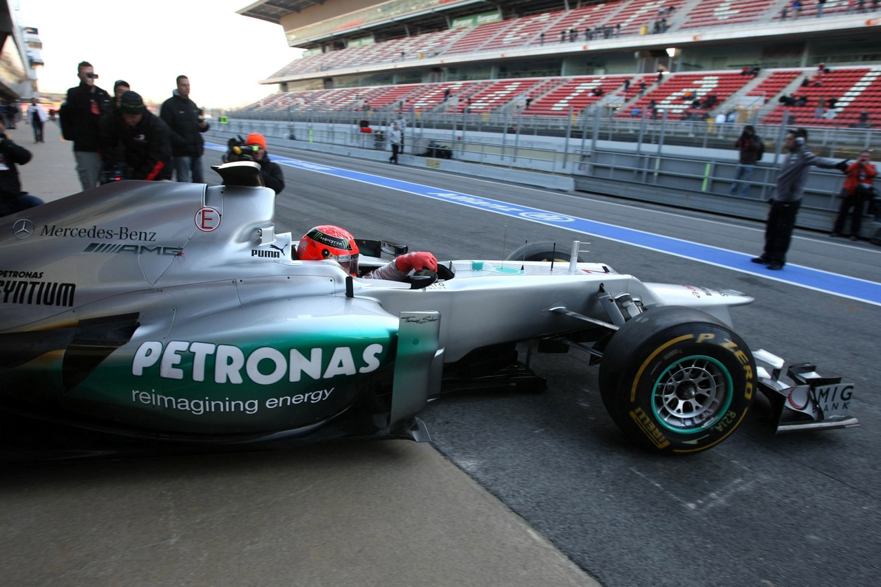 21.02.2012, Barcelona, Spain,
Michael Schumacher (GER), Mercedes GP   - Formula 1 Testing, day 1 - Formula 1 World Championship 
