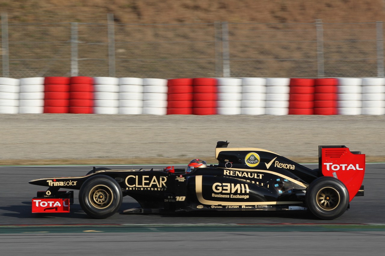 21.02.2012, Barcelona, Spain,
Romain Grosjean (FRA), Lotus Renault F1 Team - Formula 1 Testing, day 1 - Formula 1 World Championship