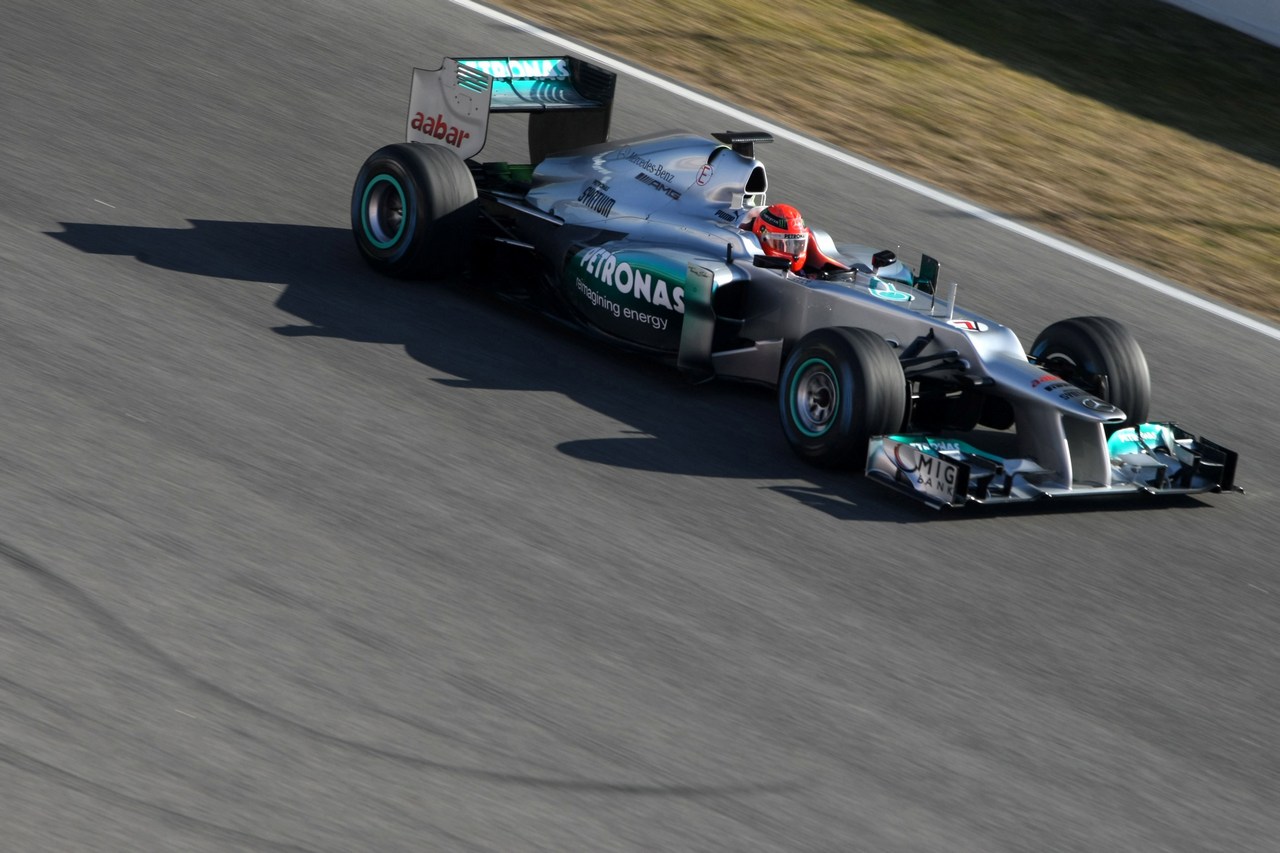 21.02.2012, Barcelona, Spain,
Michael Schumacher (GER), Mercedes GP   - Formula 1 Testing, day 1 - Formula 1 World Championship 