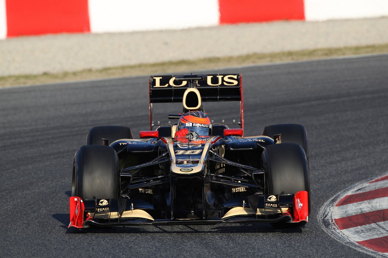 21.02.2012, Barcelona, Spain,
Romain Grosjean (FRA), Lotus Renault F1 Team - Formula 1 Testing, day 1 - Formula 1 World Championship 