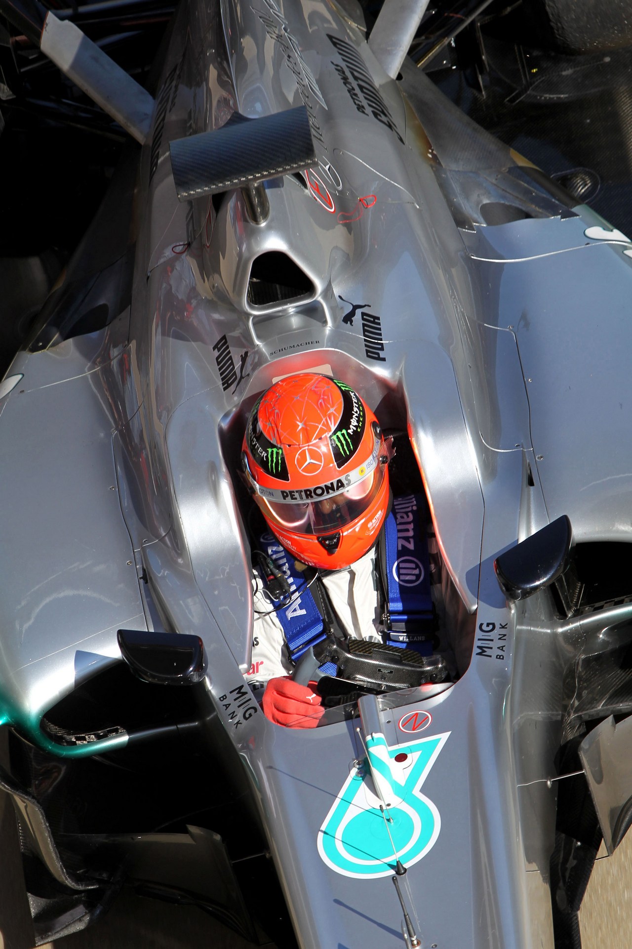23.02.2012, Barcelona, Spain,
Michael Schumacher (GER), Mercedes GP   - Formula 1 Testing, day 3 - Formula 1 World Championship 