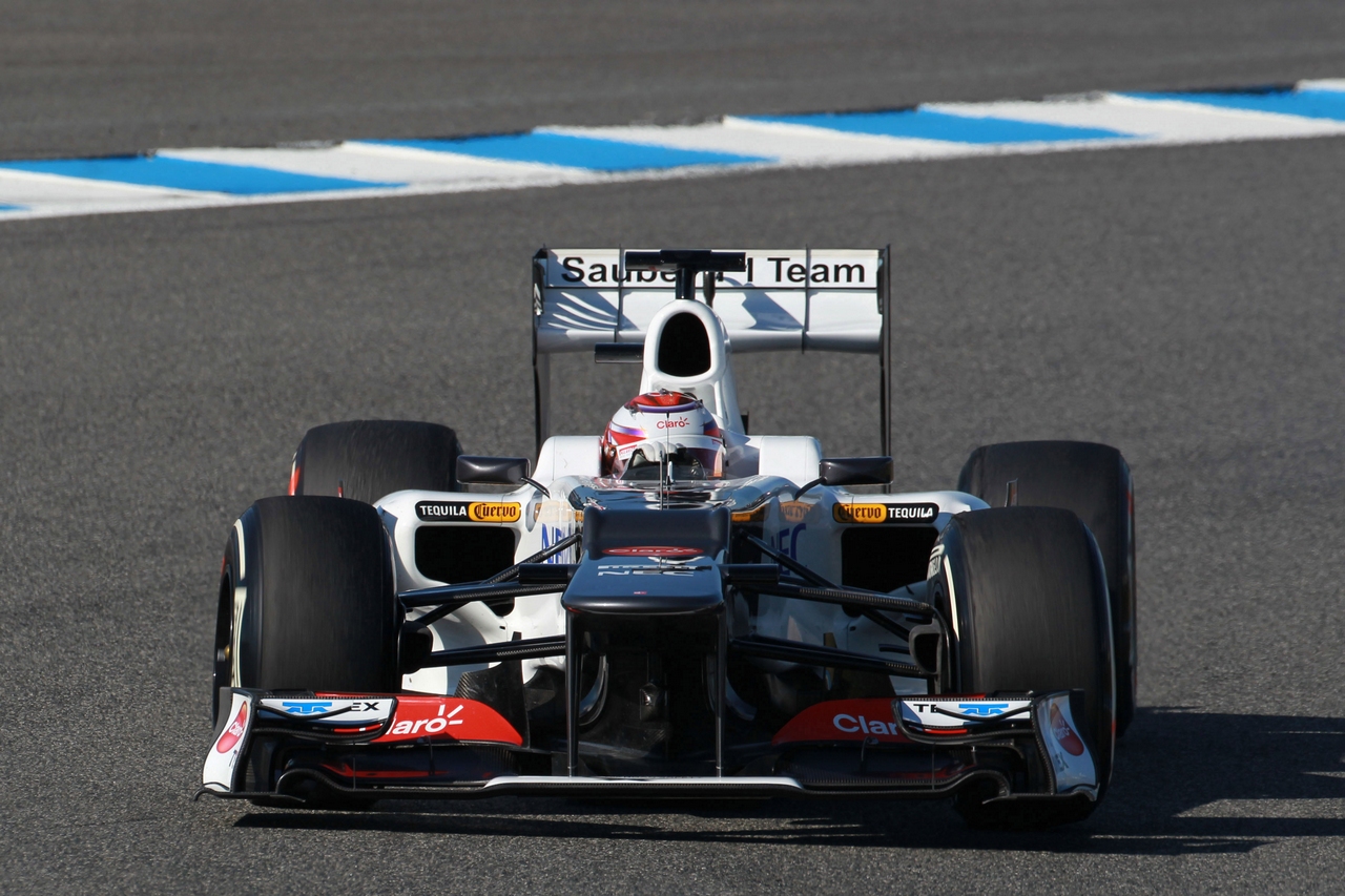 10.02.2012 Jerez, Spain,
Kamui Kobayashi (JAP), Sauber F1 Team   - Formula 1 Testing, day 4 - Formula 1 World Championship 