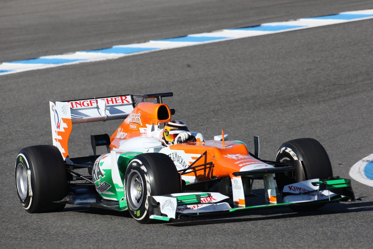 10.02.2012 Jerez, Spain,
Nico Hulkenberg (GER), Sahara Force India Formula One Team   - Formula 1 Testing, day 4 - Formula 1 World Championship 