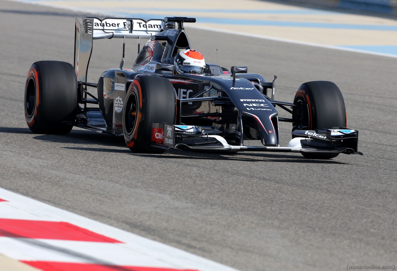 Adrian Sutil (GER), Sauber F1 Team 
19.02.2014. Formula One Testing, Bahrain Test One, Day One, Sakhir, Bahrain.