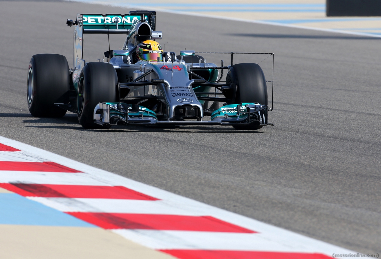 Lewis Hamilton (GBR), Mercedes AMG F1 Team 
19.02.2014. Formula One Testing, Bahrain Test One, Day One, Sakhir, Bahrain.