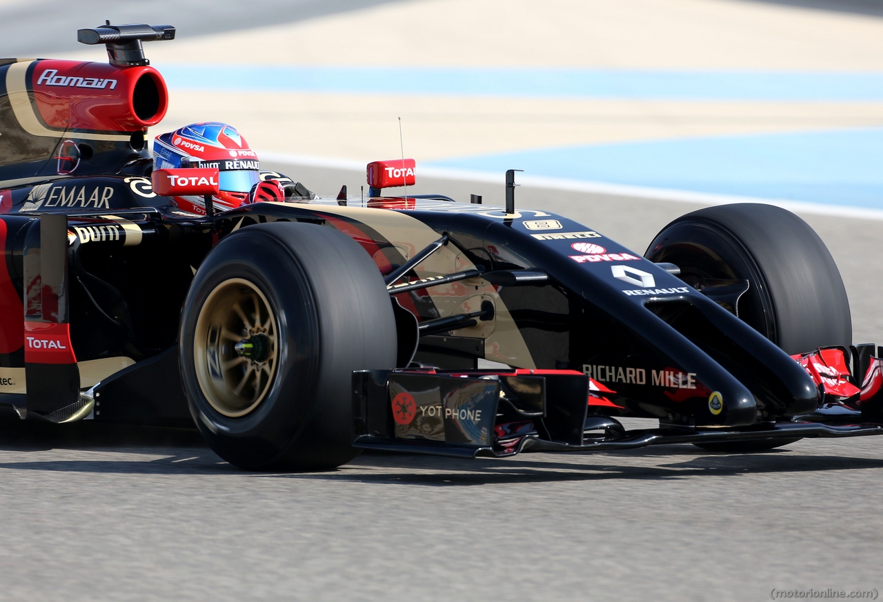 Romain Grosjean (FRA), Lotus F1 Team 
19.02.2014. Formula One Testing, Bahrain Test One, Day One, Sakhir, Bahrain.