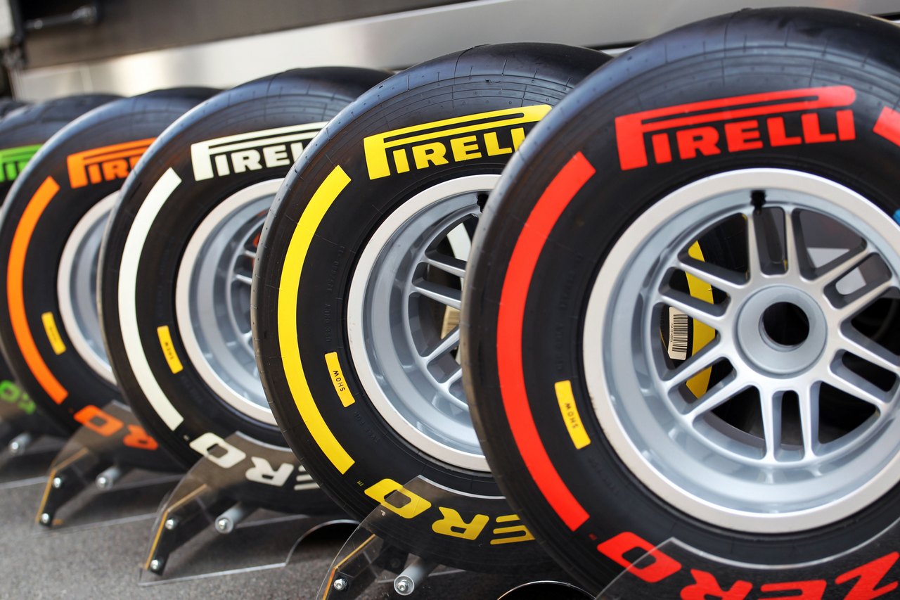Pirelli tyres on show.
