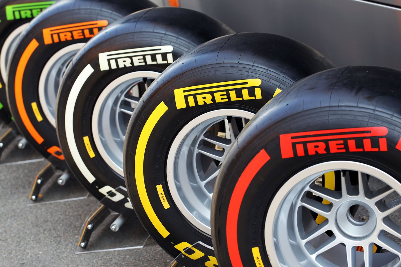 Pirelli tyres on show.
