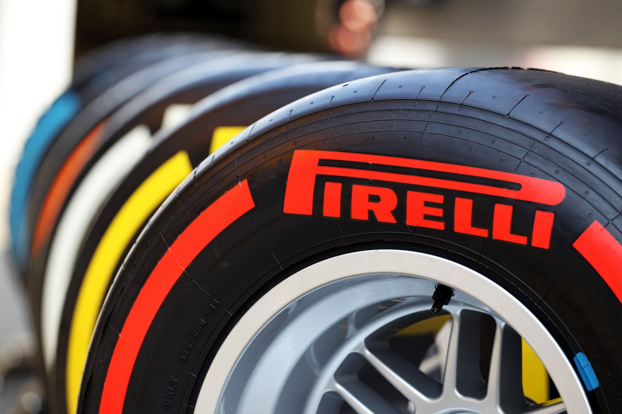 Pirelli tyres on show.
