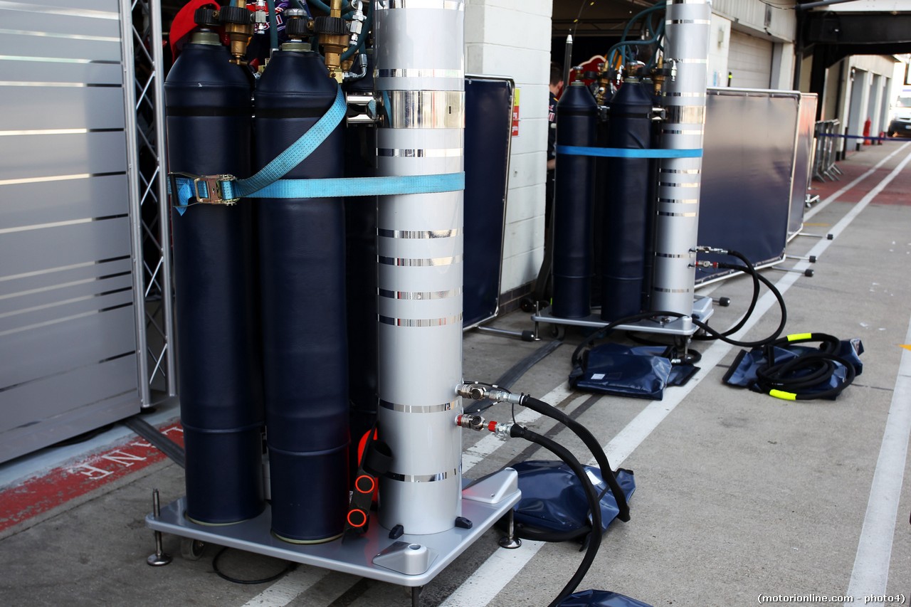 Red Bull Racing pit stop equipment.
