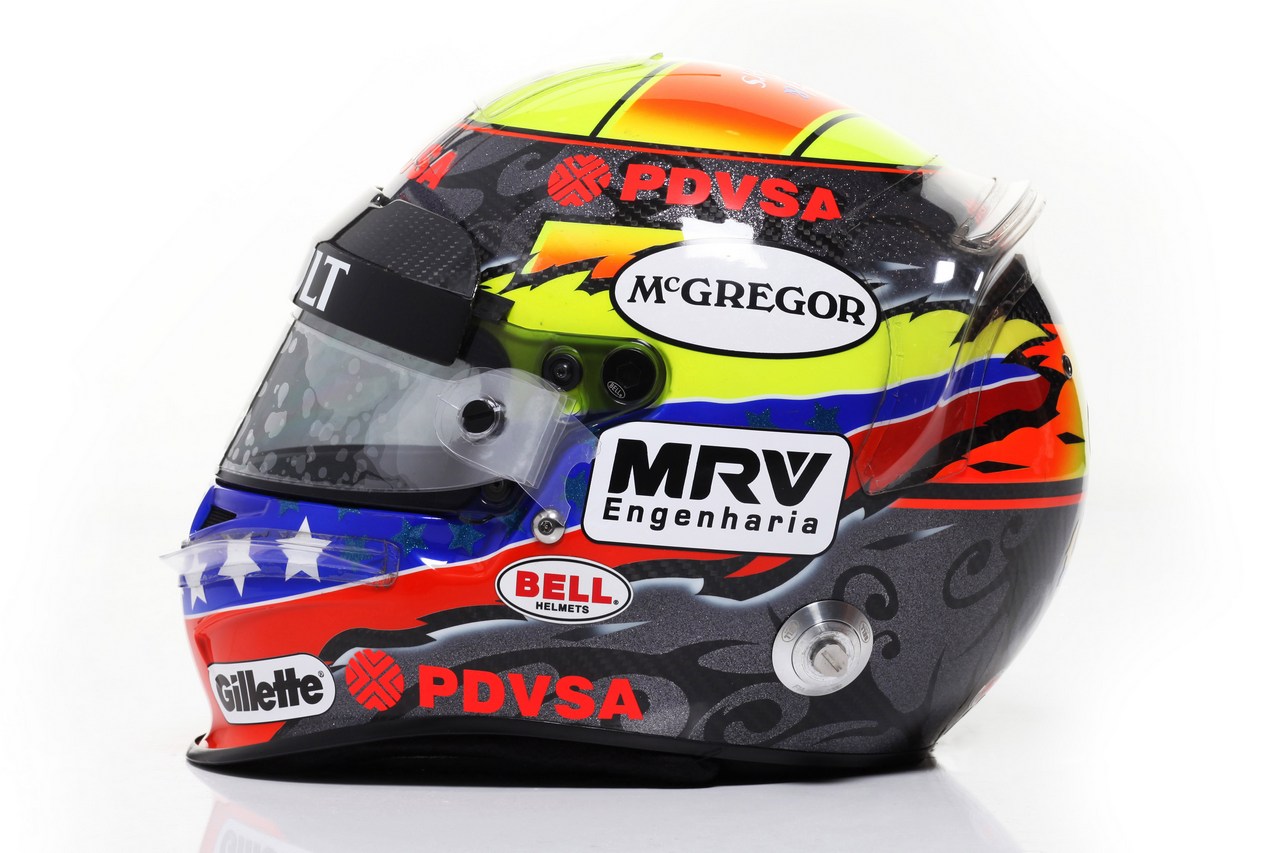 08.02.2012 Jerez, Spain,
Pastor Maldonado (VEN), Williams F1 Team helmet - Formula 1 Testing, day 1 - Formula 1 World Championship 