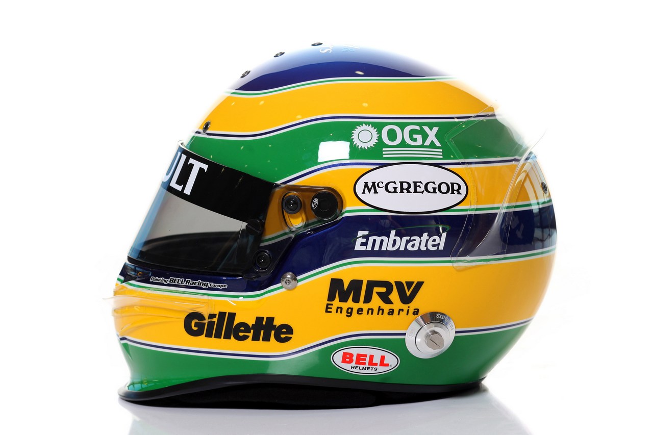 08.02.2012 Jerez, Spain,
Bruno Senna (VEN), Williams F1 Team helmet - Formula 1 Testing, day 1 - Formula 1 World Championship 