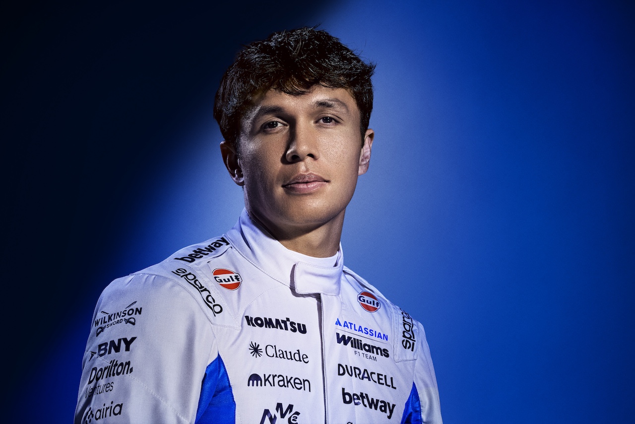 WANTAGE, ENGLAND - FEBRUARY 03: Alexander Albon of Thailand and Williams during the Atlassian Williams F1 Team Launch on February 03, 2026 in Wantage, England.  (Photo by Atlassian Williams F1 Team)