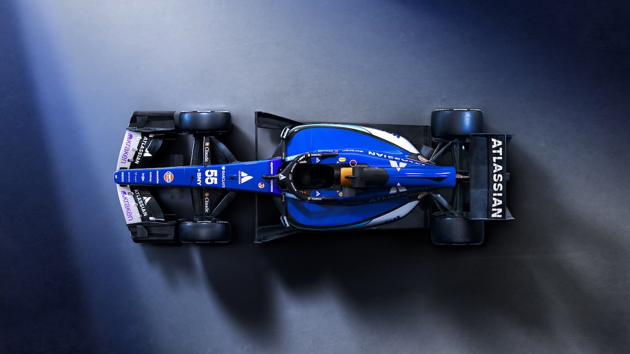 WANTAGE, ENGLAND - FEBRUARY 03: The Williams FW48 Mercedes during the Atlassian Williams F1 Team Launch on February 03, 2026 in Wantage, England.  (Photo by Atlassian Williams F1 Team)