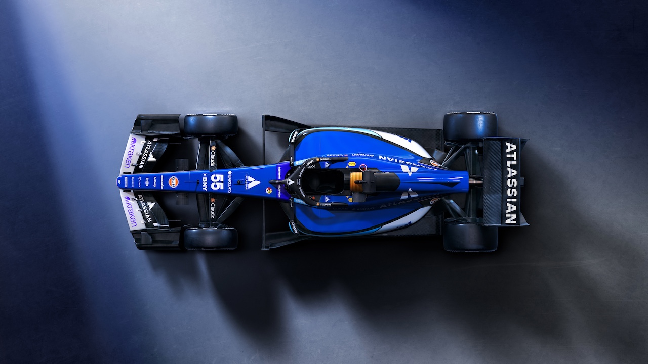 WANTAGE, ENGLAND - FEBRUARY 03: The Williams FW48 Mercedes during the Atlassian Williams F1 Team Launch on February 03, 2026 in Wantage, England.  (Photo by Atlassian Williams F1 Team)