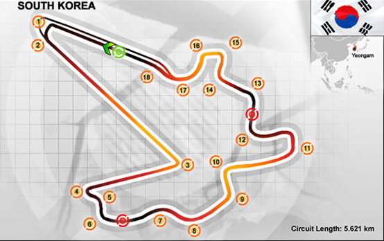 I lavori per il circuito di Formula 1 in Corea procedono