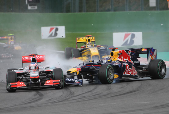 Vettel si scusa con Button per l’incidente di Spa