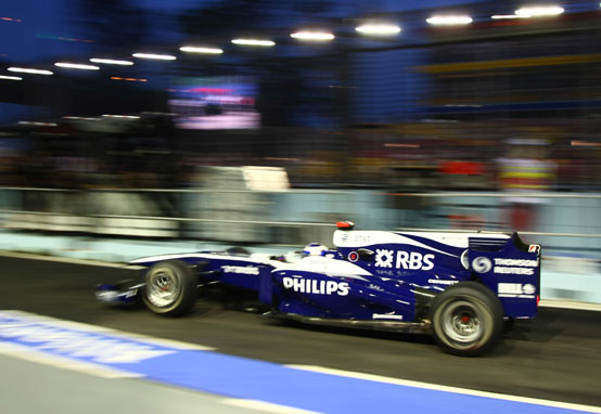 Williams: Barrichello sesto in griglia a Singapore