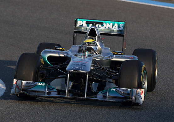 Mercedes GP: Nico Rosberg chiude i test a Jerez