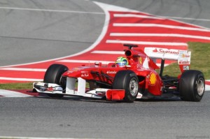 Ferrari: tanti giri per Massa con temperature piu’ elevate a Barcellona